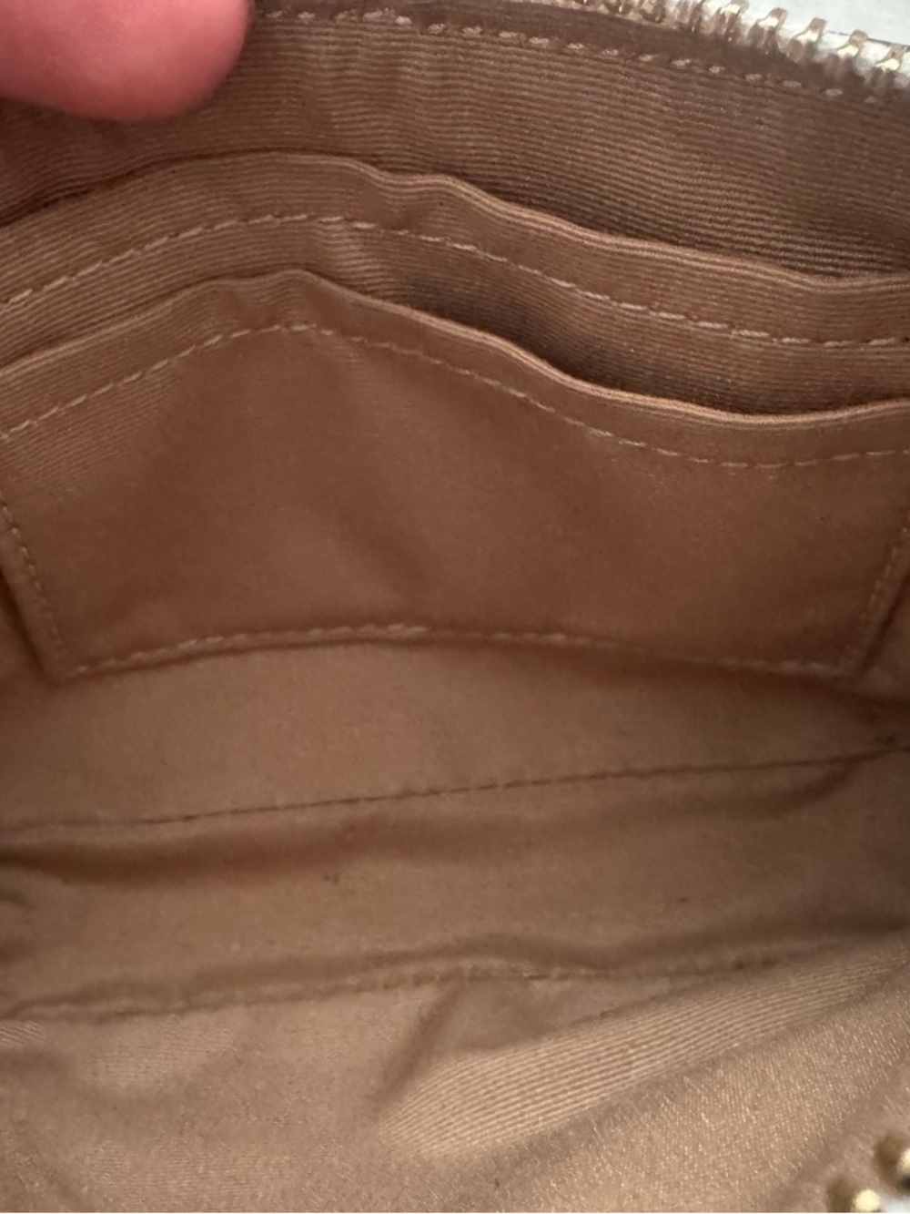 Coach Cream Signature Mini Wristlet with Gold Hardware - Picture 5 of 9